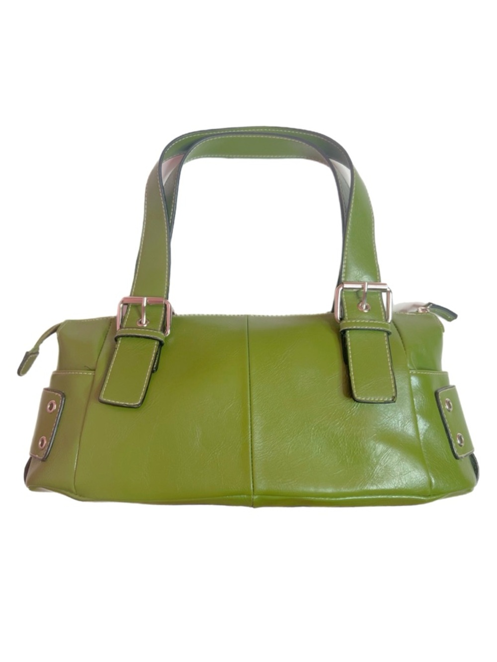 (SOLD) Vintage Green Leather Handbag